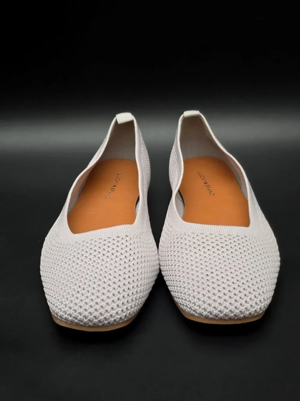 Lucky Brand Daneric Gray Slip on Ballet Flats Casual Knit Shoes Women's 8.5M